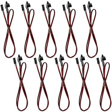 Imagem de SQXBK Cabo de alimentação ATX PC 10 peças 55 cm/22 polegadas 2 pinos SW PC placa mãe cabos de alimentação liga/desliga botão de reiniciar cabo de alimentação