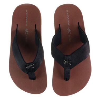 Imagem de Chinelo Kenner Kivah Tsk13 Masculino Marrom Preto