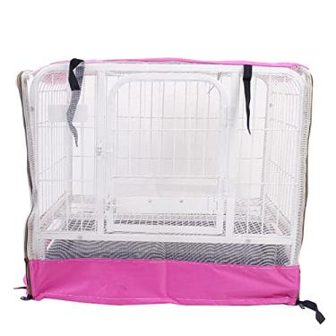 Imagem de Yajun Capa de gaiola de cães mosquiteiro de verão para animais de estimação capa de casa à prova d'água à prova de poeira capa de gaiola Oxford dobrável para cercadinho de cachorro ao ar livre, rosa, 99 * 66 * 78 cm