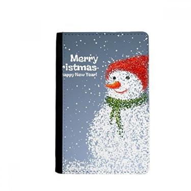 Imagem de Feliz Natal boneco de neve Festival porta passaporte Notecase Burse carteira capa cartão bolsa, Multicolor