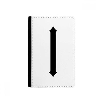 Imagem de Números romanos um em silhueta preta porta-passaporte Notecase Burse carteira capa porta-cartão, Multicolor