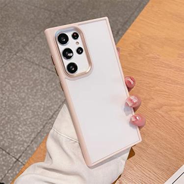 Imagem de Capa de anel de metal com lente translúcida para Samsung Galaxy S22 S22Ultra S22Plus à prova de choque Silicone macio Moldura de doces Capa traseira fosca, PP, para S22