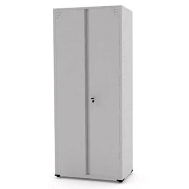 Imagem de Armário 2 Portas Aço 4 Prateleiras Ap409sl Pandin Móveis Cinza