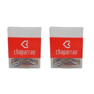 Imagem de Mini Clipes Clips Colorido Nr. 5 Kit 2 Caixas C/ 100 Un Cada - Chaparr
