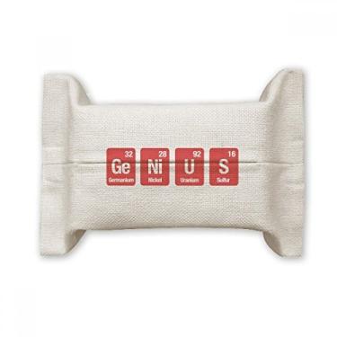 Imagem de Elemento químico Ciência Ge Ni U S Suporte de capa de papel para lenços faciais Bolsa de linho de algodão