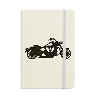Imagem de Caderno com desenho mecânico de motocicleta, capa dura de tecido, diário clássico
