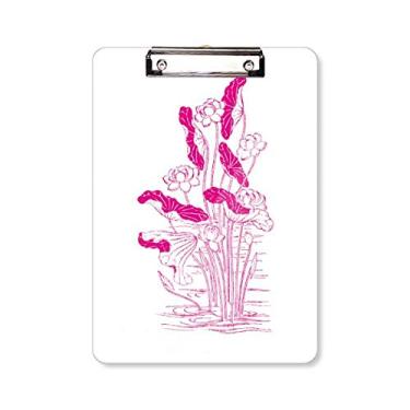 Imagem de Folha de lótus Flor de lótus Placa de suporte para prancheta de plantas de água A4