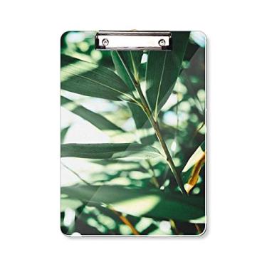 Imagem de Green Leaf Plant Nature Photo Prancheta pasta para escrever placa de apoio A4