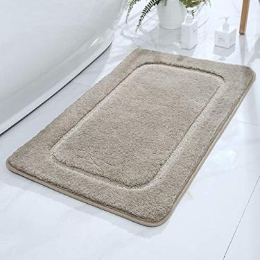 Imagem de Jun Jiale Tapete de banheiro de luxo premium, 40 x 60 cm, incrivelmente macio, grosso, absorvente, lavar e secar na máquina, tapetes de pelúcia para banheiro, chuveiro, banheira de hidromassagem, spa, camelo de areia