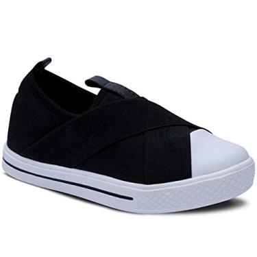 Imagem de Tênis Slip On Infantil Menina Elástico 11.48i (Preto, 20)