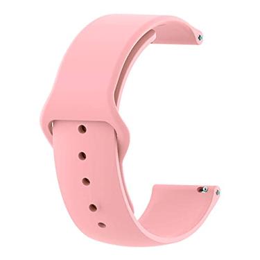Imagem de Pulseira 20mm Sport Lisa LTimports, compativel com Galaxy Watch 3 41mm, Galaxy Active 2 44mm, Active 40mm, Galaxy Watch 42mm, GTS 2/3/4, BIP 2/3/S/L (Rosa)