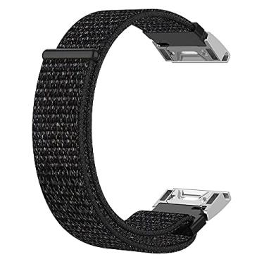 Imagem de Pulseira Nylon Loop compativel com Relogio Fenix 3, Fenix 5X, Fenix 5X Plus, Fenix 6X - Marca LTIMPORTS (Preto Mescla)