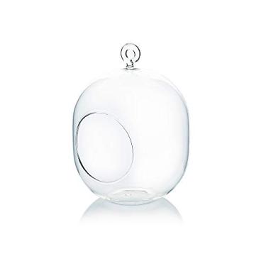 Imagem de WGV Plantas de vidro para pendurar Terrário, Largura 12,7 cm, Altura 15,2 cm, Lanterna DIY Ar Suculento, Luz de Chá Transparente, Suporte de Vela Votiva, Evento de Casamento, Decoração de Casa e Ar Livre, 1 peça