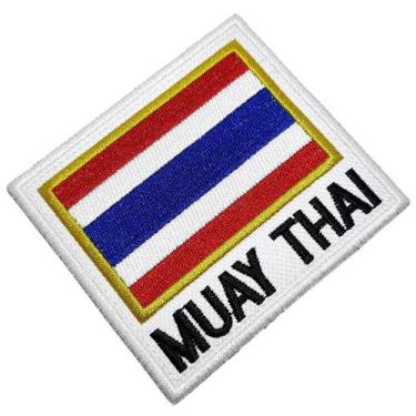 Imagem de Muay Thai Bandeira Tailândia Patch Bordado Para Kimono - Br44