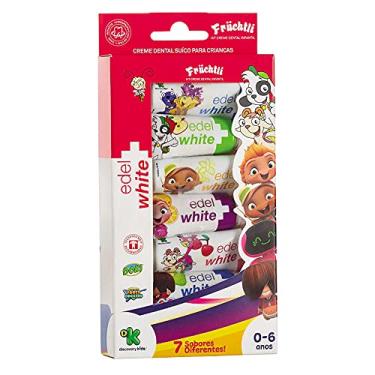 Imagem de KIT Creme Dental Infantil Edel White – 7 sabores