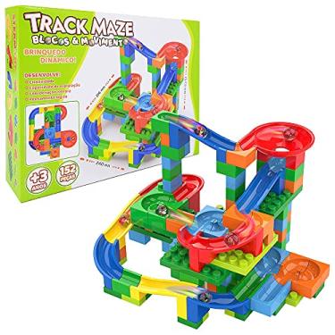 Imagem de TRACK MAZE 152 PEÇAS - PISTA DE MONTAR E ROLAR A BOLINHA - BRINQUEDO EDUCATIVO PEDAGOGICO - BLOCO DE MONTAR INFANTIL