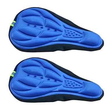 Imagem de Weite - Conjunto com 2 capas com almofadas de gel para selim, confortável, para homens e mulheres, supermacia, para bicicletas ergométricas e comuns