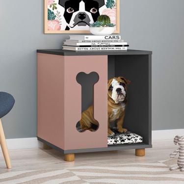 Imagem de Mesa de Canto Pet Golden Grafito/Rose - Olivar Móveis