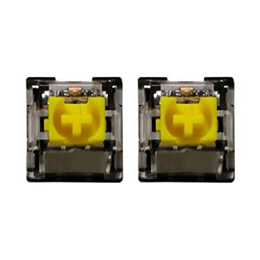 Imagem de Asukohu 2 peças de interruptores de eixo amarelo RGB Yellow Axis para teclados Razer Blackwidow V3 Pro Gaming Switch Cross Shaft para teclado mecânico