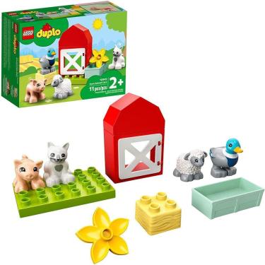 Imagem de Brinquedo de Construir e Brincar para Bebês - Animais da Quinta (11 Peças)