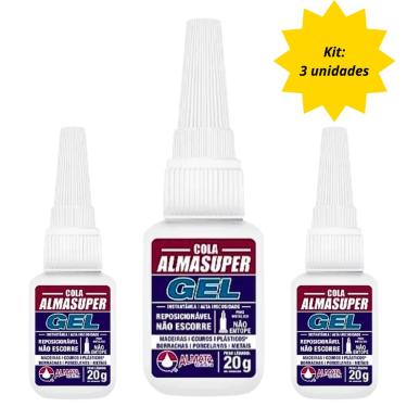 Imagem de Kit 3 und - Cola Alma Super - Gel - 20 gramas