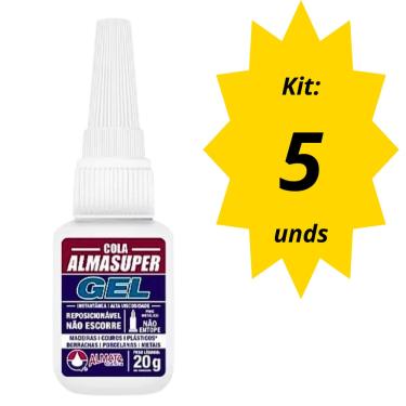 Imagem de Kit 5 und - Cola Alma Super - Gel - 20 gramas
