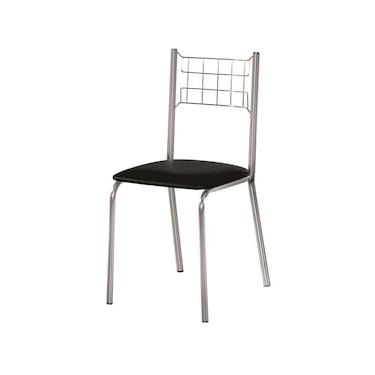 Imagem de Cadeira de Jantar Aço Nobre Íris com Assento em Corino