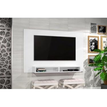 Imagem de Painel MAN 1.37m Para TV Até 50'' Com Nichos Para Aparelhos e Obvjetos de Decoração Cor Branco