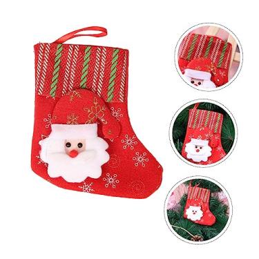 Imagem de OFFSCH 2 Peças Pingente De Meia De Natal Pingente Pendurado De Natal Boneco De Neve Meias De Malha Presépio Decoração Lareira Meia Pendurada Novo Pano De Feltro Árvore De Natal Clássico