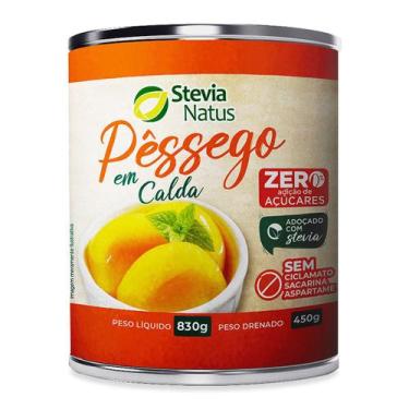 Imagem de Pêssego Em Calda Zero Açúcar Stevia Natus - 450G