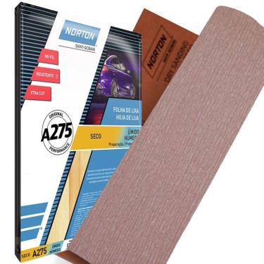 Imagem de Kit C/ 50 Lixa Seco A275 NOFIL Grão 150 Norton