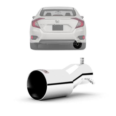 Imagem de Ponteira De Escapamento Esportivo Outs Civic 2017 Até 2023 Aço Inox Special