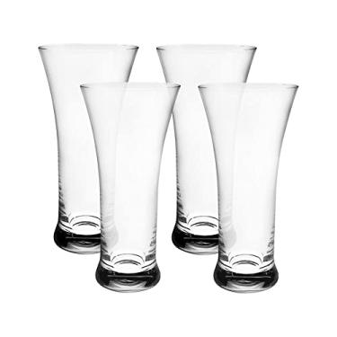 Imagem de Jogo de 4 copos para cerveja Frank em cristal ecológico 300ml A17,5cmx8,5cm