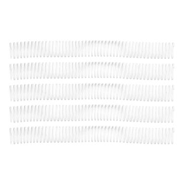 Imagem de Bobinas Espirais de Plástico, Rotação de Página de 360 ​​graus, 35 Peças, Pentes de Fio de Ligação Multiuso para Notas de Apresentação (Branco)