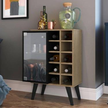 Imagem de Bar Adega Capri com 1 porta de vidro e 10 nichos para bebida - GenialFlex