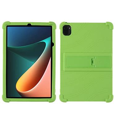 Imagem de QYiiD Capa para Xiaomi Mi Pad 5 /MiPad 5 Pro 11 polegadas 5G 2021, capa protetora de silicone leve para crianças macia contra choque para Mi Pad 5/5 Pro, verde