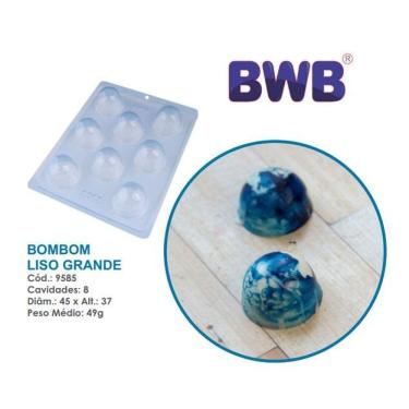Imagem de Forma Bombom liso grande simples Chocolate bwb 9585 Tradicional Páscoa