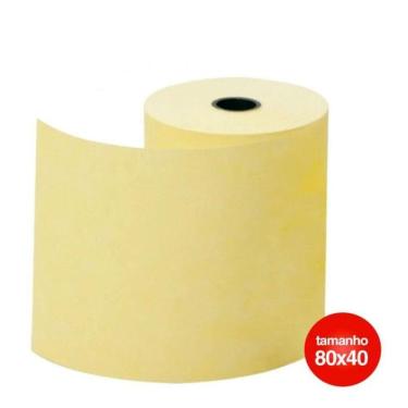 Imagem de Bobina Termica 80X40 Amarela 80Mm Impressora Cupom Sat C/30