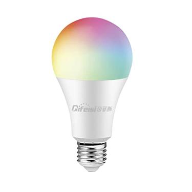 Imagem de Houshome A60 Smart Light Bulb RGB Mudança de cor E27 Light Bulb Music Sync Dimmable LED Multicolor Bulb Works with Alexa/Google Assistant 2.4GHz WiFi Only/No Hub Required for Party Decoration S