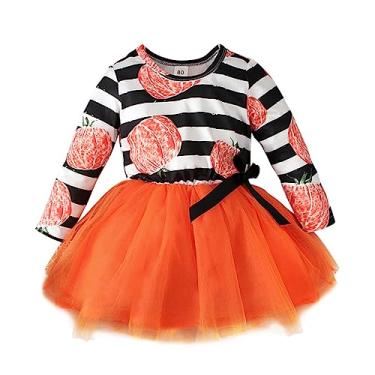 Imagem de LRSQOICM Vestidos infantis de Páscoa, manga com estampa de tirpe, vestido de princesa, vestidos de festa, roupas tamanho 24 meses, vestidos, Vermelho, 2-3 Anos
