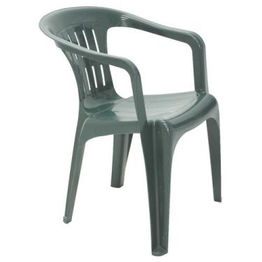 Imagem de Cadeira Tramontina Atalaia Basic Com Braços Em Polipropileno Verde
