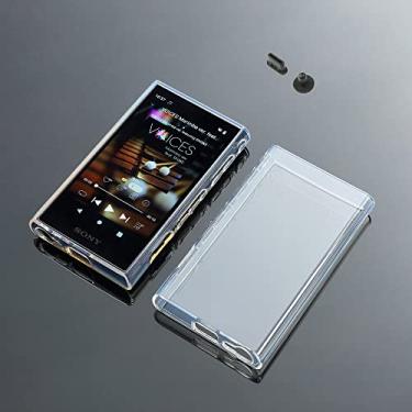 Imagem de Capa protetora transparente macia para Sony Walkman série NW-A306 NW-A307 NW-A300 com plugue antipoeira (transparente)