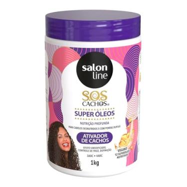 Imagem de Salon Line, Ativador de Cachos, SOS Cachos, Super Óleos, Nutrição Profunda, Vegano - Cabelos Cacheados e Crespos, 1 Kg