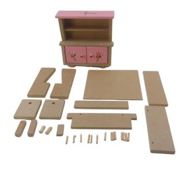 Imagem de Brinquedo Desmontado Armario De Cozinha Para Casinha Boneca