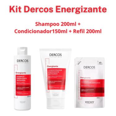 Imagem de Kit Dercos Energizante Antiqueda Shampoo+condicionador+refil
