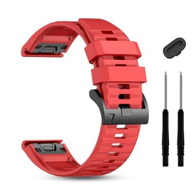 Imagem de ZPJPPLX Pulseira de relógio Garmin Fenix8 AMOLED 47 mm/Fenix E/Fenix 6 Pro/6/7/7 Pro/5/5 Plus, pulseiras de silicone macio para smartwatch Forerunner 965/955/945/Approach S70 47mm/S62/S60/quatix 7