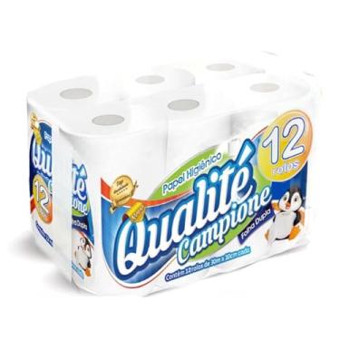 Imagem de Papel Higiênico 12 Rolos Folha Dupla 30M - Qualité Campione
