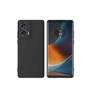 Imagem de Capinha Capa Compativel com Moto Edge 50 Fusion Silicone Macia Aveludada Forro Interno Preta