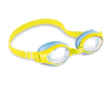 Imagem de Óculos de Natação Infantil Mergulho Junior Lente Policarbonato Intex (Amarelo/Azul)