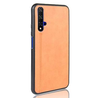 Imagem de Capa para celular Huawei Honor Nova 5T Proteção robusta 360° Capa de couro liso para Huawei Honor Nova 5T